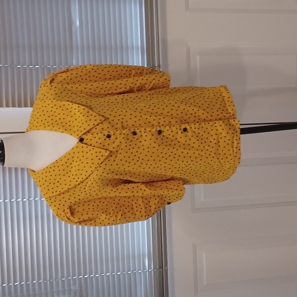 4/$80 Yellow & Black Hearts 2-Piece Dress (Skirt & Blouse) - Size 7 - Picture 7 of 9